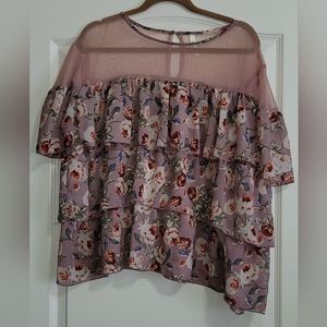 Truth 2x cropped floral with mesh